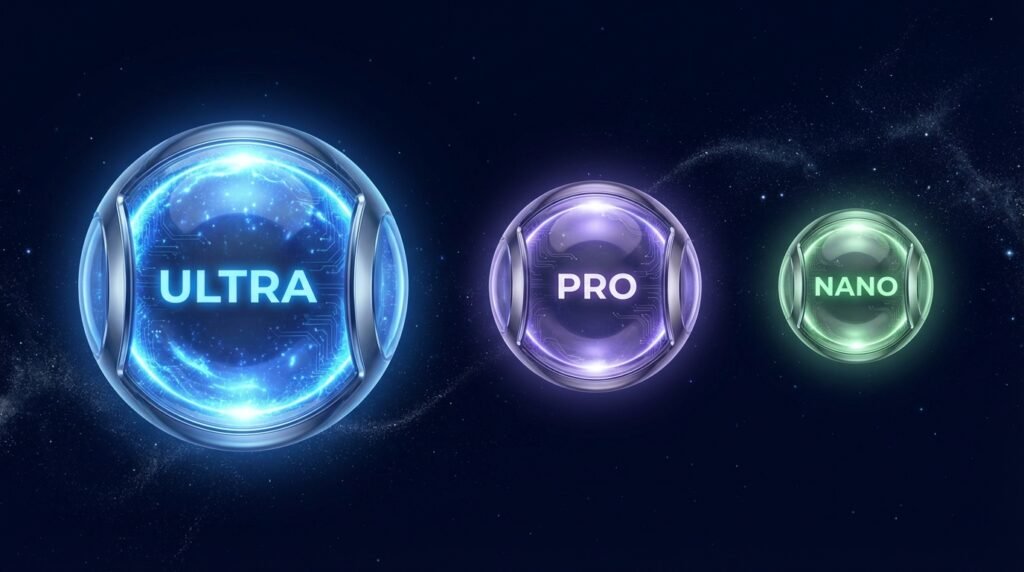 Gemini Google AI tool Ultra Pro Nano versions 2026