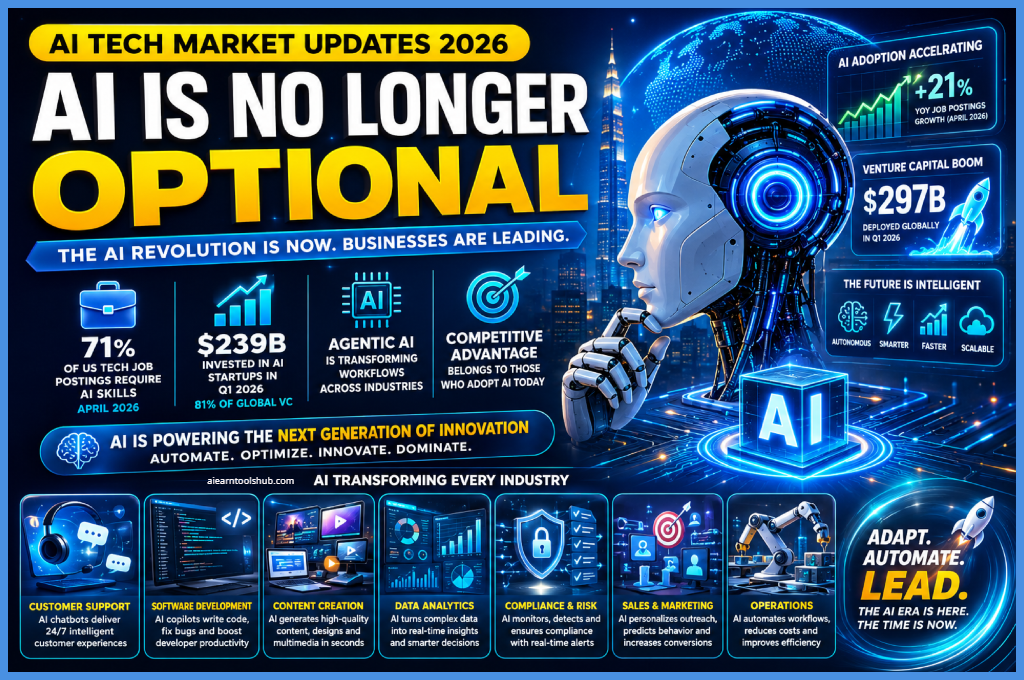 AI tech market infographic for 2026