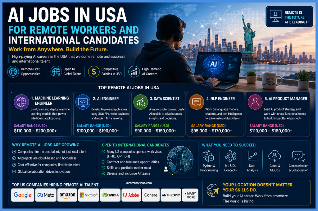 AI jobs in the USA for remote workers and international candidates in 2026