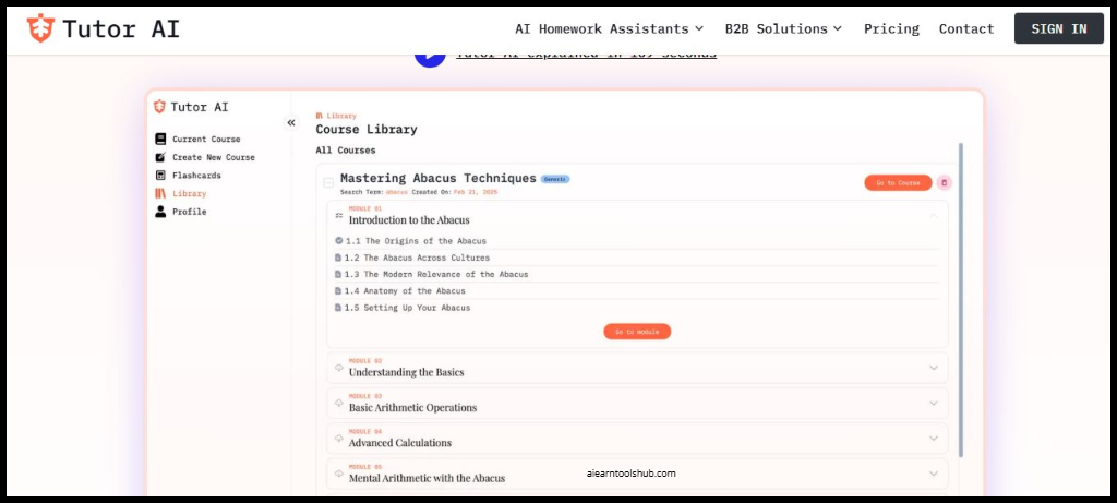 Tutor AI personalized learning assistant providing step-by-step explanations, interactive tutoring, exam preparation, and subject guidance for students.