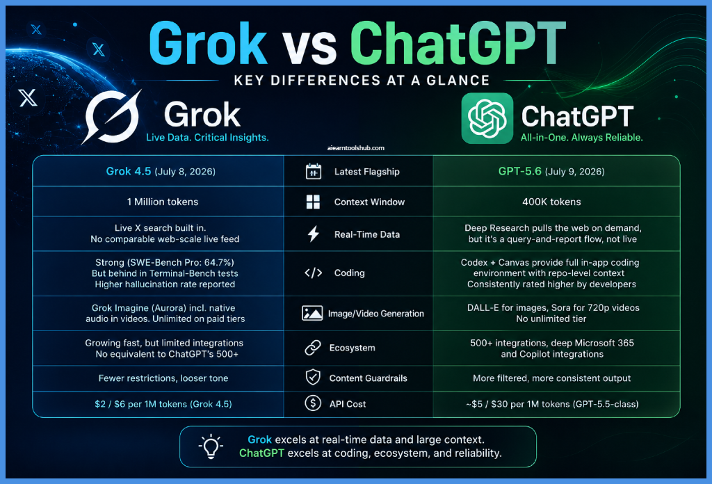 Grok and ChatGPT
