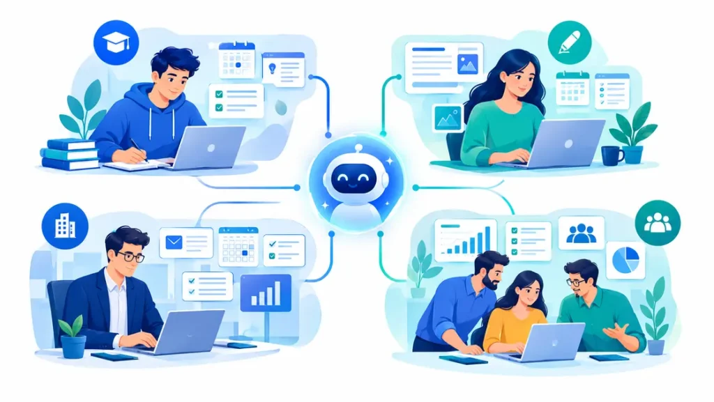 AI productivity tools for students freelancers office workers and teams