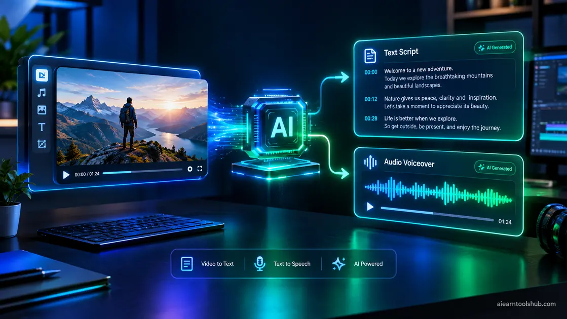 text based video editing script interface illustrating ai video editing tools for beginners