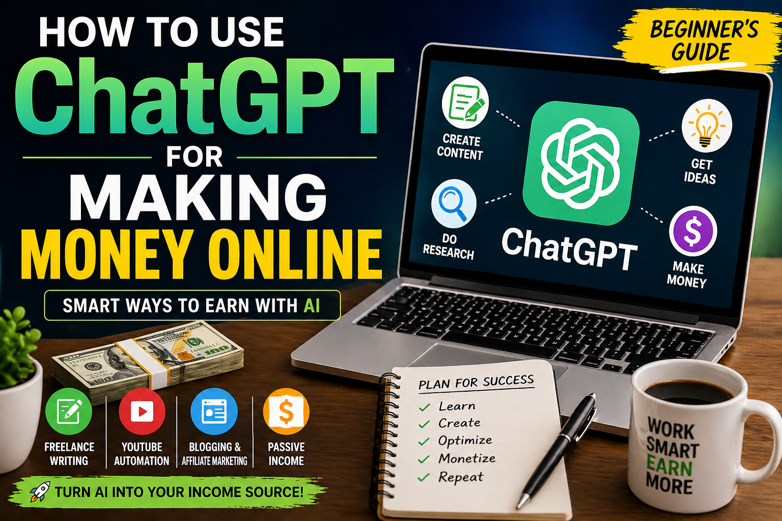 How to Use ChatGPT for Making Money Online (Beginner’s Guide)