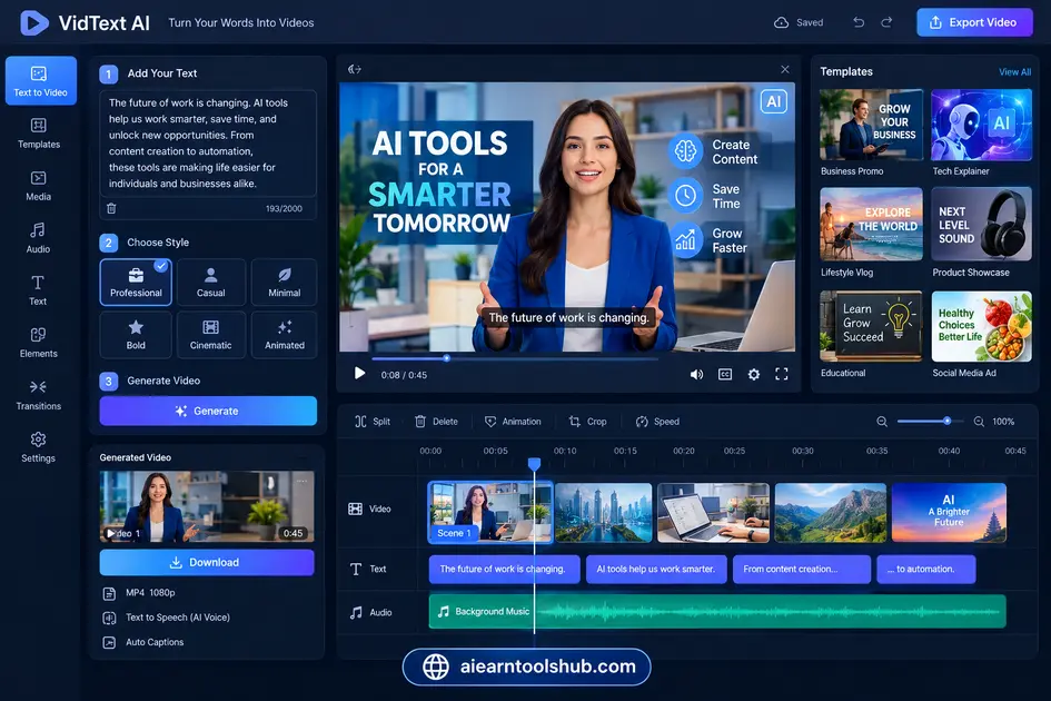 Pictory AI video generator converting written scripts into video content best AI tools for small business owners