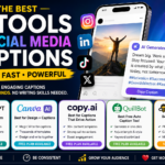 Best free AI tools for social media captions in 2026 including ChatGPT, Canva AI, Copy.ai, QuillBot, and SocialBee