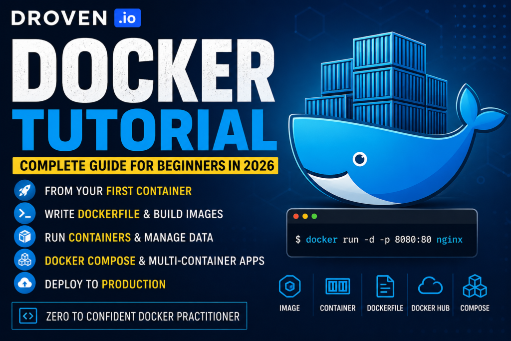 Droven.io Docker Tutorial complete guide for beginners in 2026