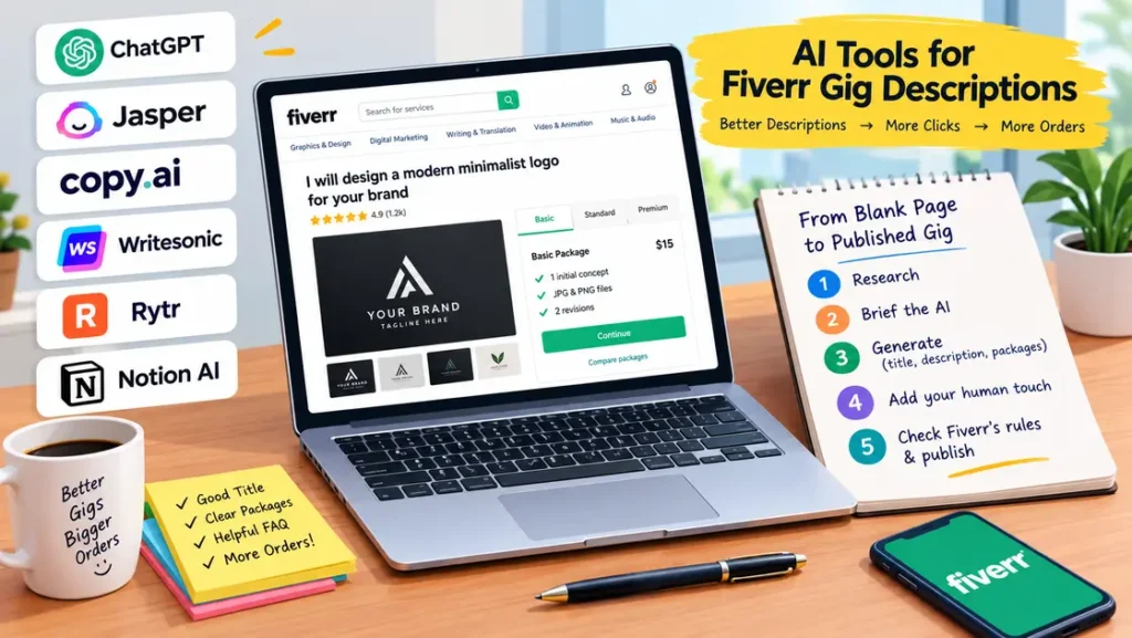 AI tools for Fiverr gig descriptions