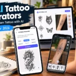 Best AI tattoo generators for 2026 featuring AI Tattoo Lab, tattoo design sketches, and virtual tattoo try-on tools.