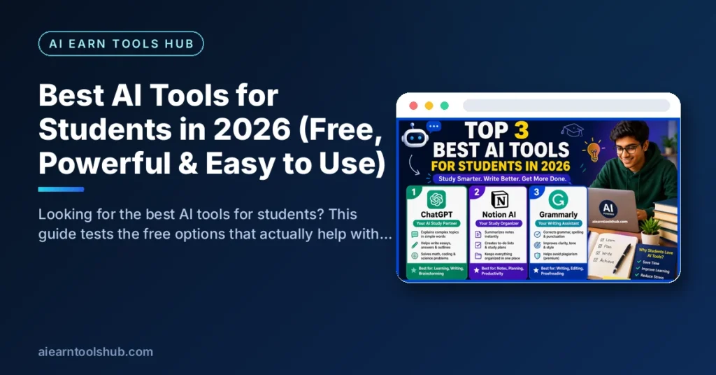 Best AI Tools for Students in 2026 (Free, Powerful & Easy to Use)