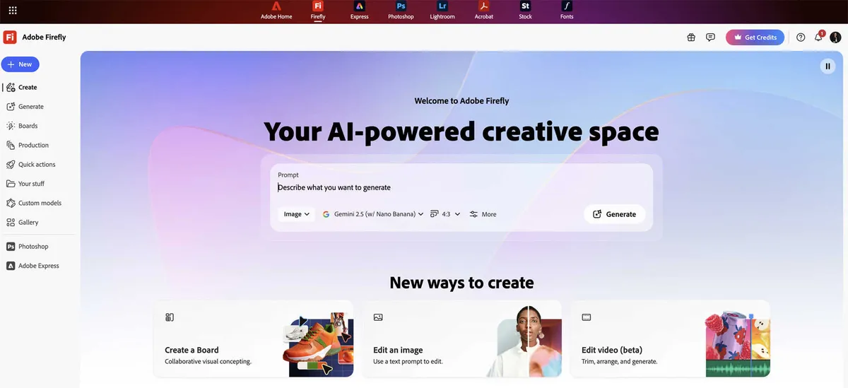 best free image generation AI firefly