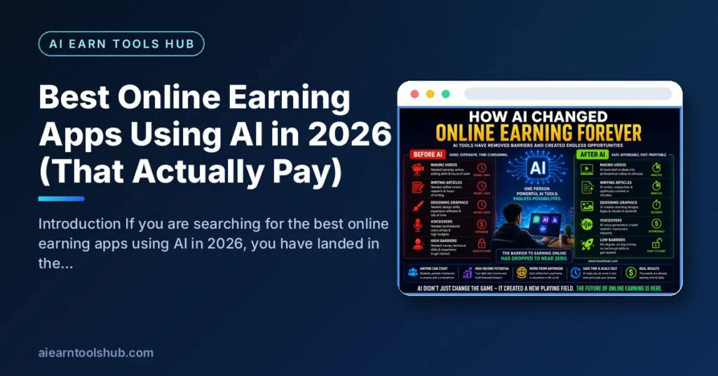 Best Online Earning Apps Using AI in 2026 (That Actually Pay)