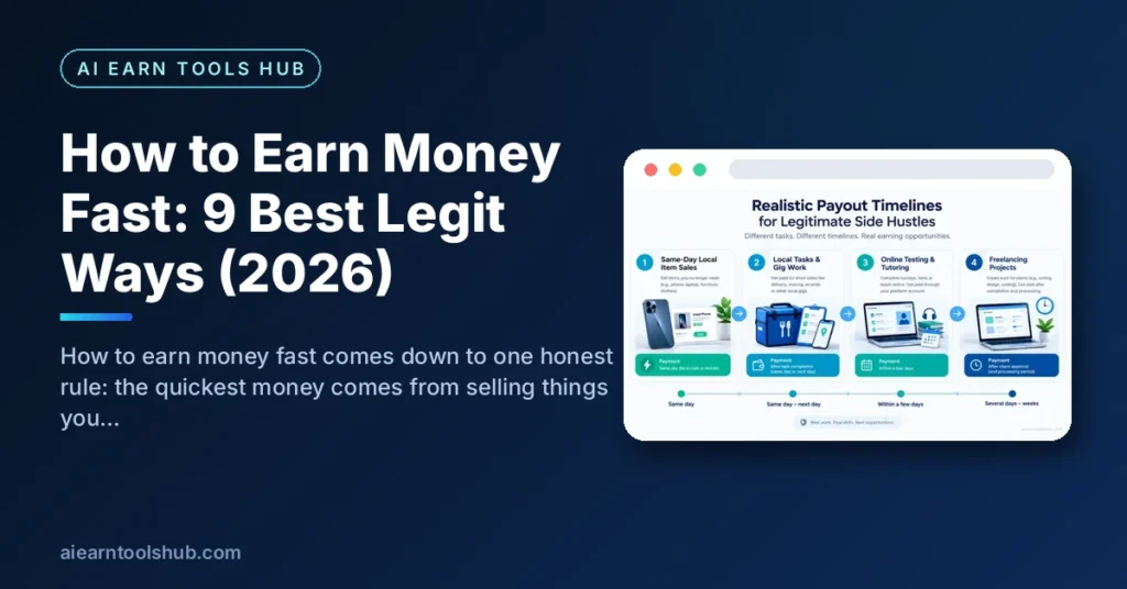 How to Earn Money Fast: 9 Best Legit Ways (2026)