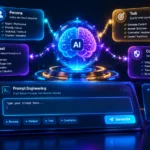 how to write ai prompts workflow visual showing prompt engineering interface