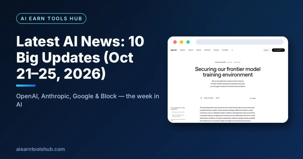 Latest AI news October 2026