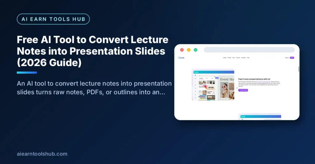 Free AI Tool to Convert Lecture Notes into Presentation Slides (2026 Guide)