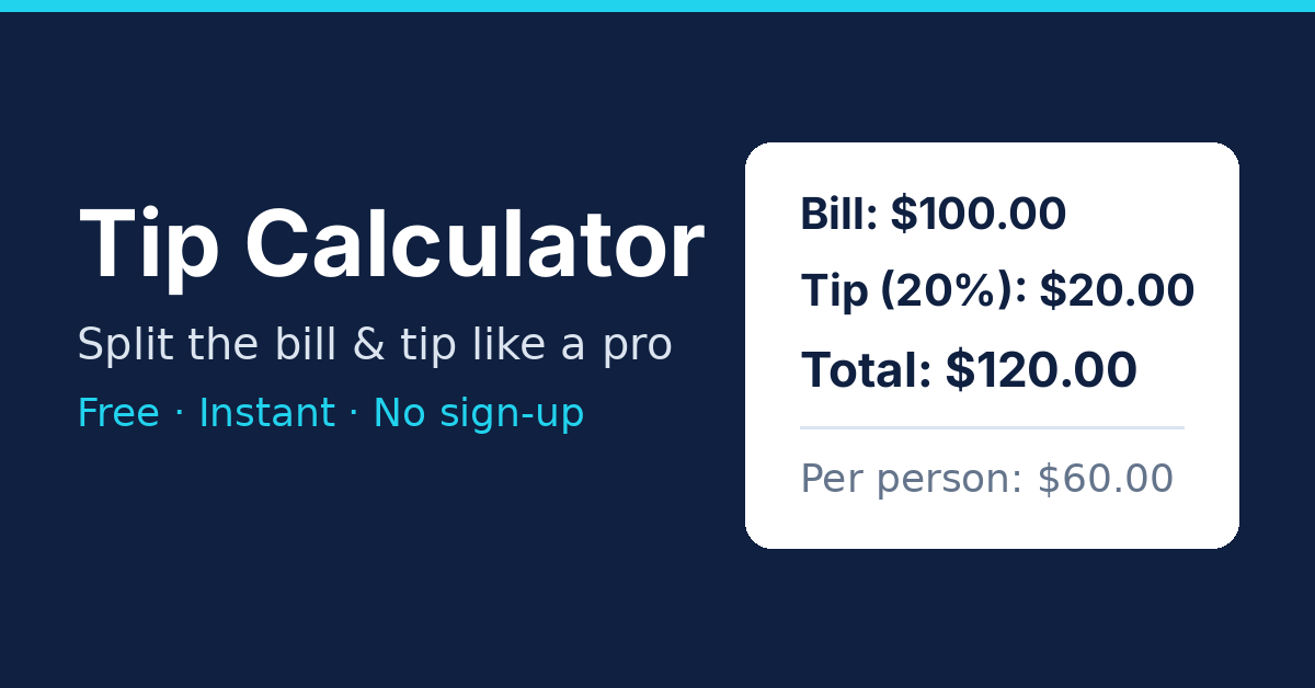 Tip Calculator 4 tip calculator