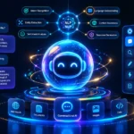 what is an ai chatbot visual diagram displaying virtual conversational assistant interface